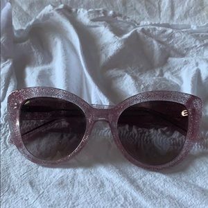 Kate spade cat eye pink glitter sunglasses